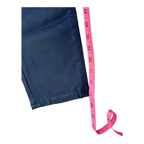 NWT! Express Mid Rise Coated Blue Skinny Jeans in 12 Short - Picture 7 of 8